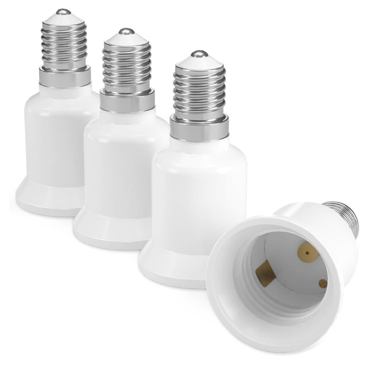 kwmobile Lampensockel Adapter E14 auf E27 Konverter (4er Set) - Bild 2