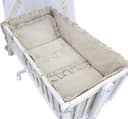 Baby-Delux Babybettwäsche Wiegenset Royal Rüsche 6-teilig Beige/Weiß Bild 2