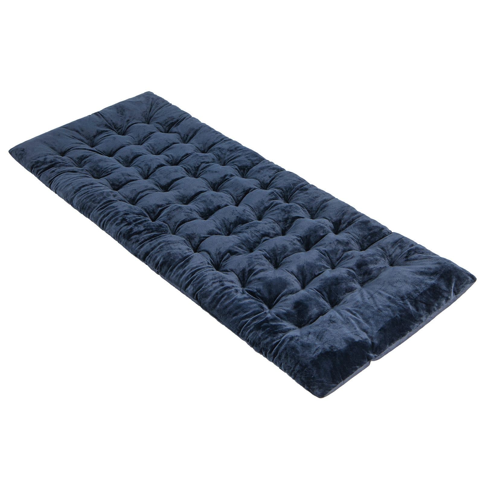 COSTWAY Liegenauflage Feldbett blau Kristall-Velvet - Bild 2