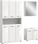 INOSIGN Badezimmer-Set Florenz Weiß Hochglanz Mehrzweckschrank Bild 2