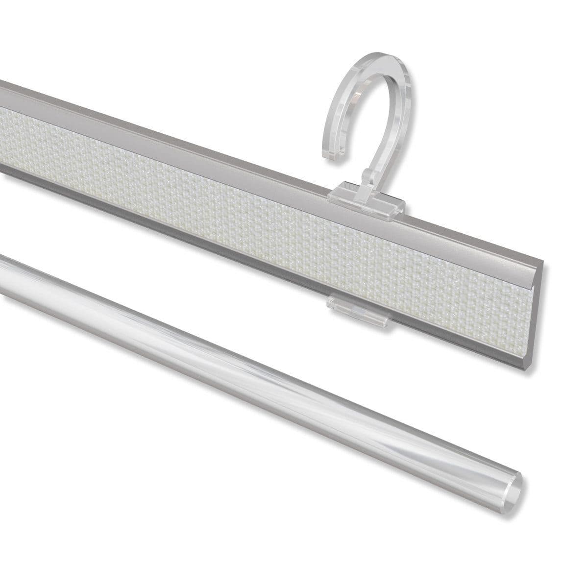 INTERDECO Paneelwagen Easyclip Schiebegardinen für Gardinenstangen 16-20 mm Ø Silbergrau