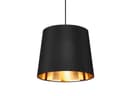 meineWunschleuchte Pendelleuchte Schwarz Gold Stoffschirm Ø 30cm Bild 2