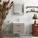 Karen Badmöbel-Set Liana 3-teilig mit Waschbecken Braun Bild 2