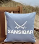 Sansibar Sylt Dekokissen Outdoor Silber/Weiß 45x45 cm Bild 2