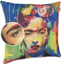 Kisska Dekokissen Kissenhülle 40x40 cm Frida Kahlo PopArt Bild 2