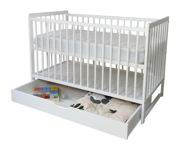 Kids Collective Babybett mit Matratze & Schublade - Weiß