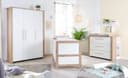 roba® Babyzimmer-Komplettset Ira 3-teilig Kinderzimmer aus Holz Weiß Wildeiche Bild 2