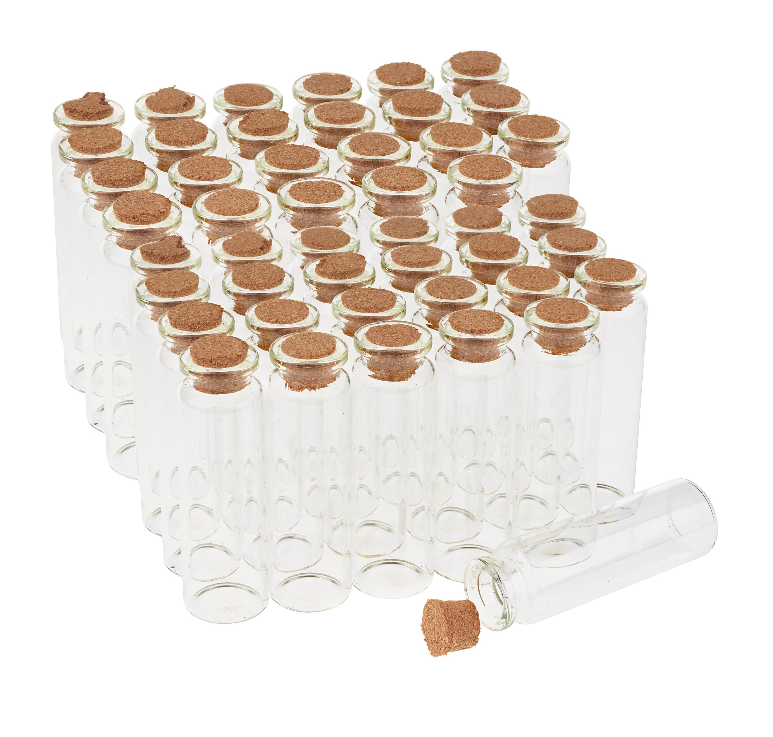 Dekovase aus Kork und Glas