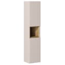 Lomadox Hochschrank NEWPORT-56-CASHMERE Badschrank mit gerillter Front Bild 2