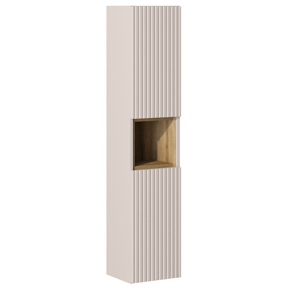 Lomadox Hochschrank NEWPORT-56-CASHMERE Badschrank mit gerillter Front - Bild 2