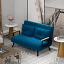 HOMCOM Schlafsofa Blau mit Verstellbarer Rückenlehne Bild 2