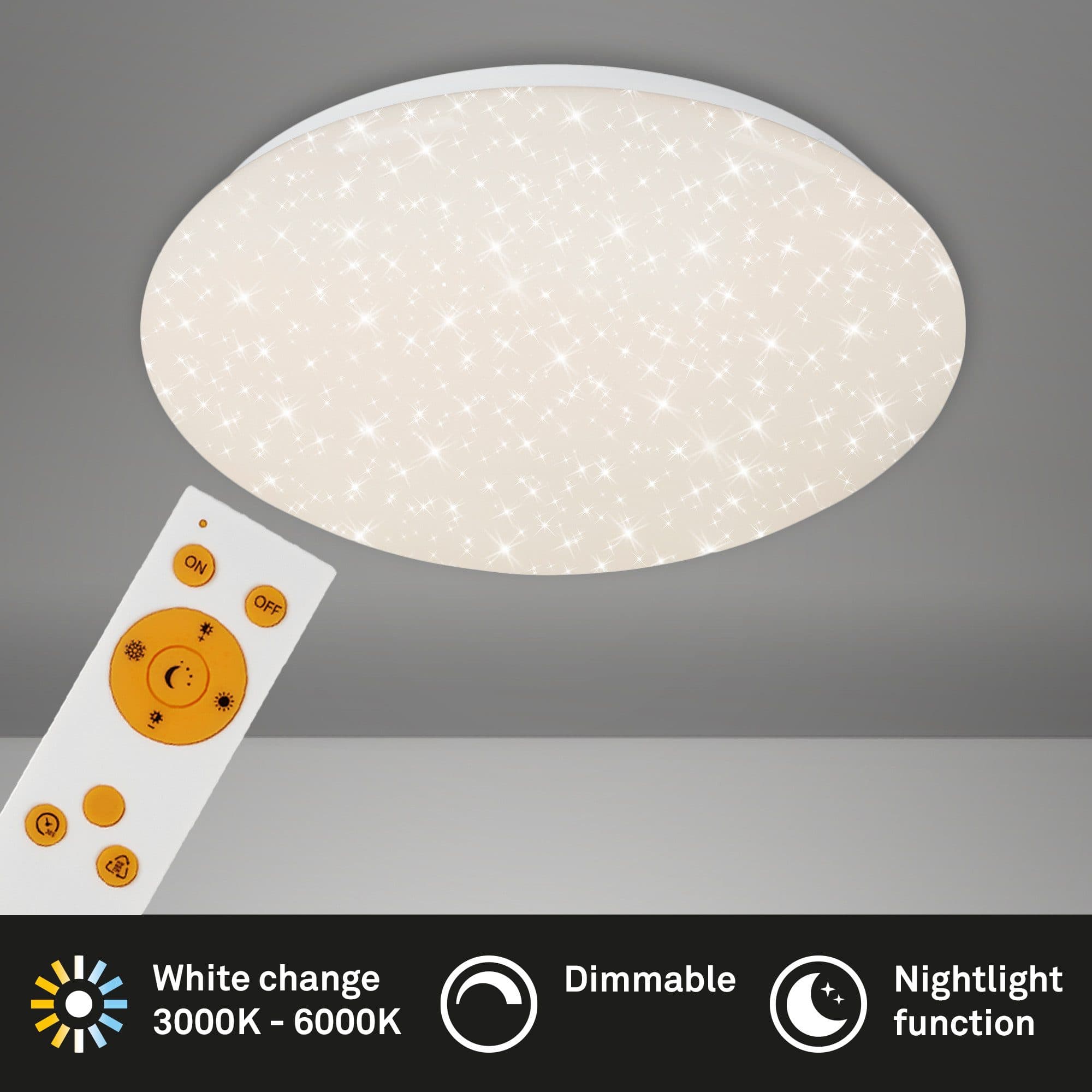 Briloner Leuchten LED Deckenleuchte Sternenhimmel Weiss Dimmbar CCT - Bild 2