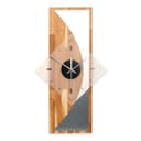 Kreative Feder Designer-Wanduhr Massivholz 3D Design Gold Bild 2