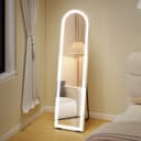 HOMCOM Standspiegel mit LED-Lichtern, 150 x 40 cm, bogenförmig, dimmbar, 3 Lichtfarben Bild 2