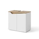 Vicco Waschbeckenunterschrank Marelle Weiß Artisan-Eiche 2 Türen Bild 2