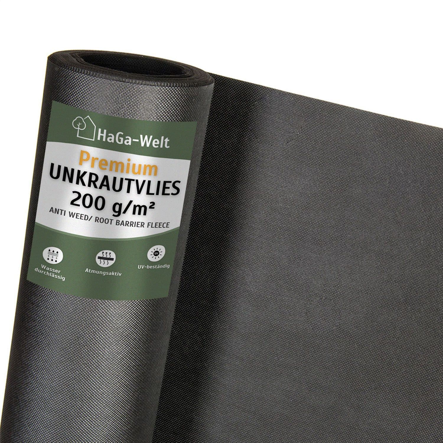 HaGa Unkrautvlies 200g/m² UV-Stabilisiert Gartenvlies Meterware - Bild 2