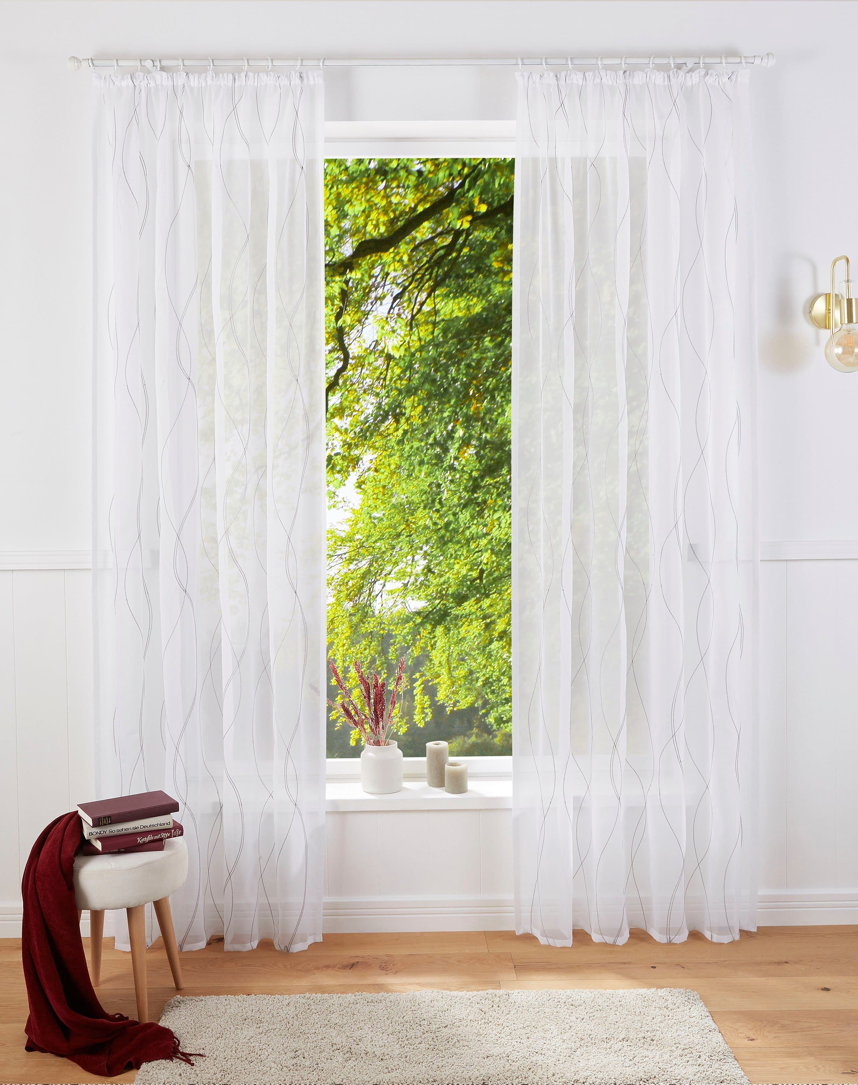 OTTO home Gardine Mila Kräuselband Transparent Voile Bestickt - Bild 2
