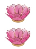 Dekorieren macht glücklich Teelichthalter 2er-Set Rosa-Gold Lotusblüte Bild 2