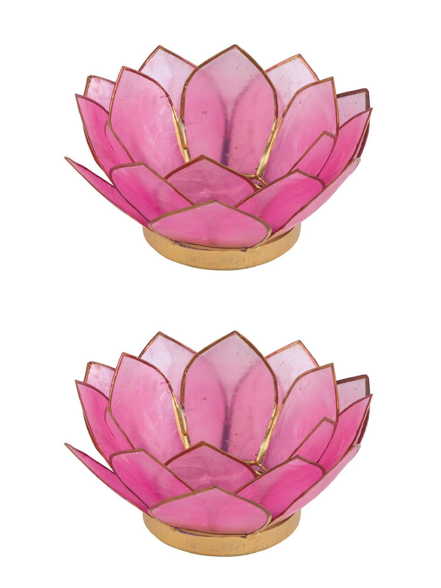 Dekorieren macht glücklich Teelichthalter 2er-Set Rosa-Gold Lotusblüte - Bild 2