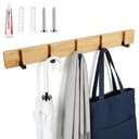 BlingBin Wandgarderobe Klappbar mit 5 Haken Holz Aluminium Modern Bild 2