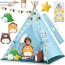 KIDIZ Tipi Kinderzelt mit LED-Licht und Plüschtieren Bild 2
