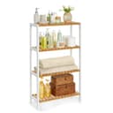 SONGMICS Badregal Bambus 26 x 60 x 100 cm Badezimmerregal Küchenregal Schuhregal Bild 2