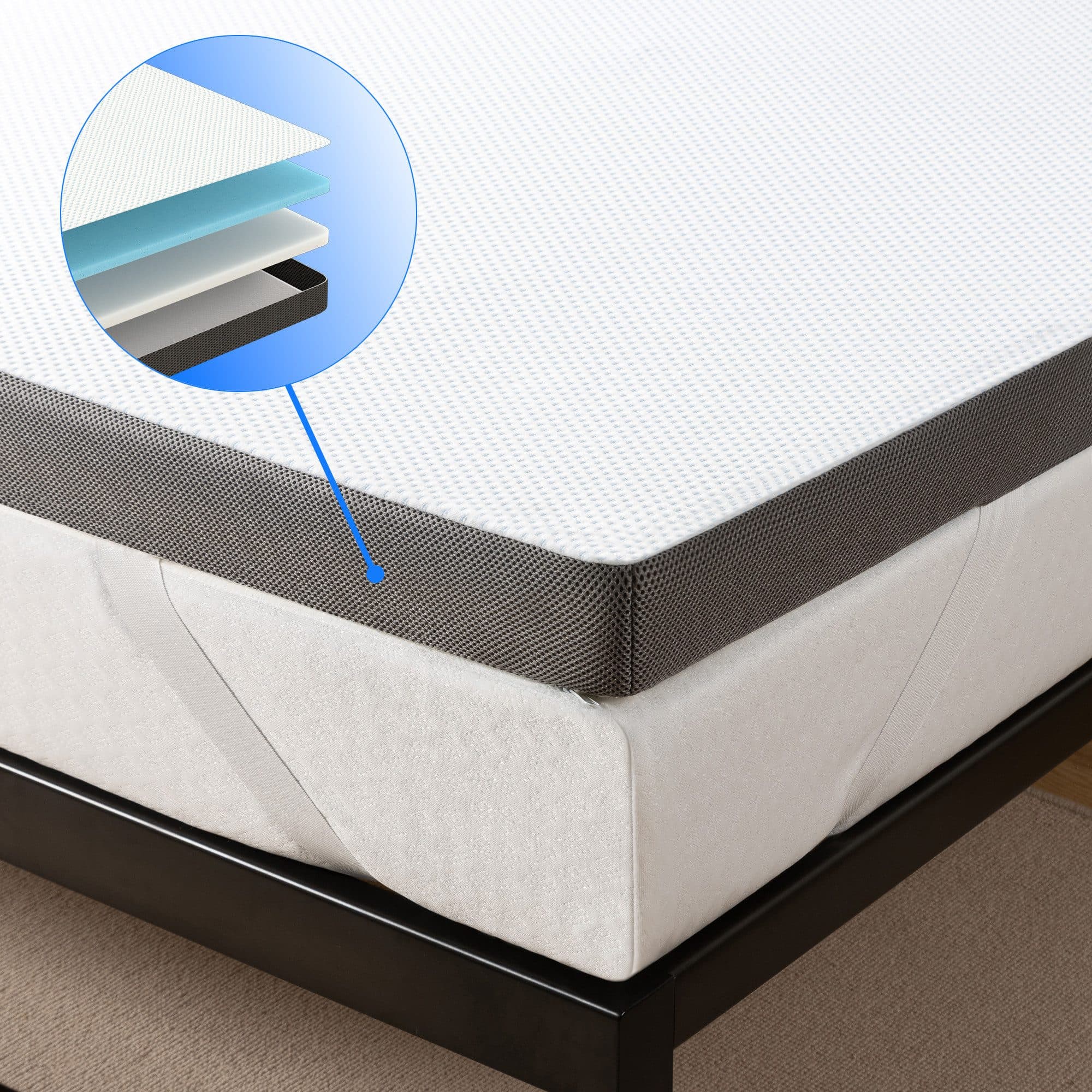ZINUS Topper EcoSleep H3/H4 7 cm Druckentlastend Atmungsaktiv Matratzentopper 90x200 cm - Bild 2