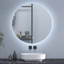 Aica Sanitär Badspiegel Rund mit LED-Beleuchtung und Bluetooth Bild 2