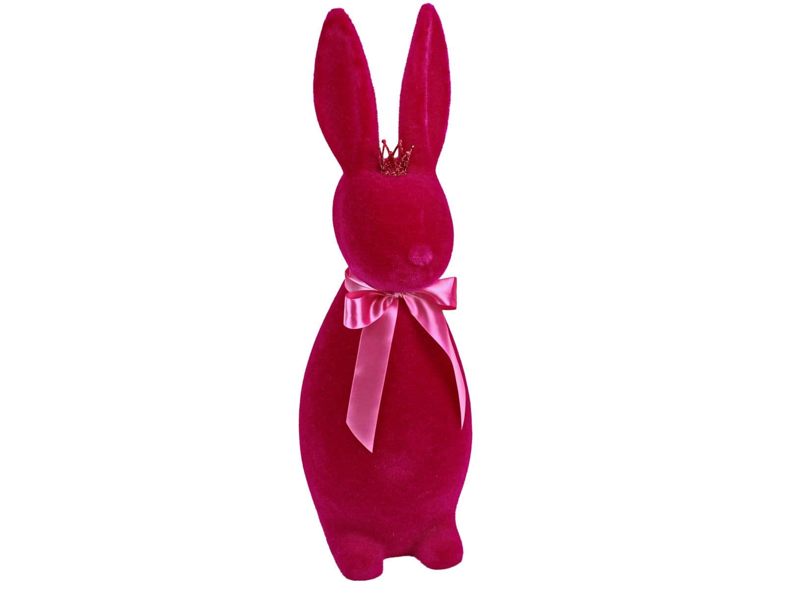 Werner Voß Dekofigur Hase mit Krone Magenta
