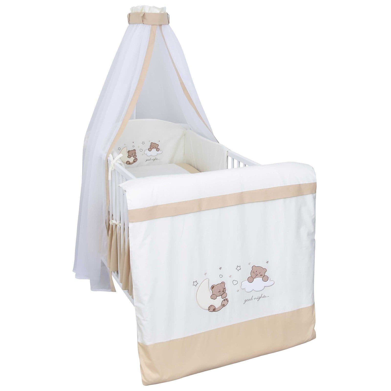 Baby-Delux Babybettwäsche Set 4-tlg. Nestchen Chiffonhimmel Beige - Bild 2