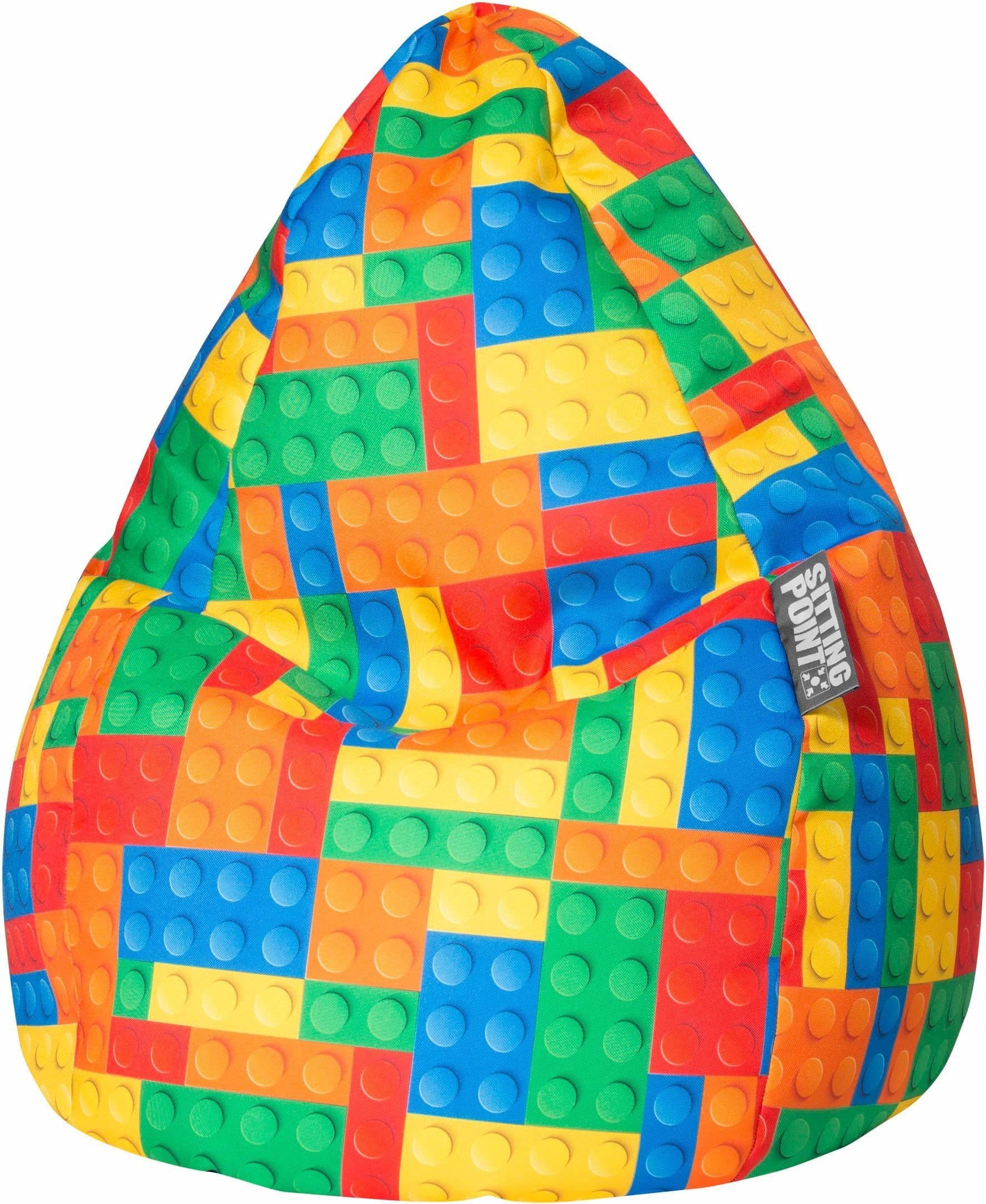 Sitting Point Sitzsack Bricks L Bunt Digitaldruck Kinderzimmer - Bild 2