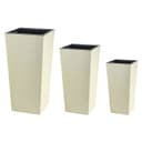 Engelland Pflanzkübel 3er Set WPC Beige Rillenoptik Bild 2