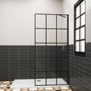 duschspa Duschwand Trennwand Schwarz 8mm ESG Glas mit Nano-Beschichtung Bild 2