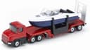 SIKU 1613 Tieflader mit Boot Blau/Weiß/Rot Bild 2