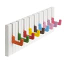 RICOO Garderobenleiste Klavier-Design Weiß Bild 2