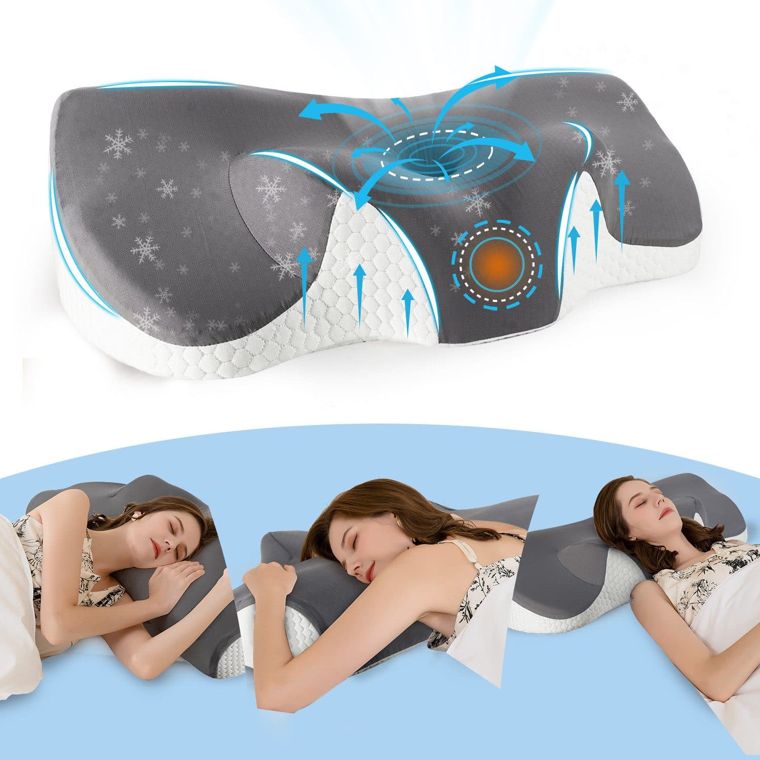 Esun Nackenstützkissen Memory Foam Kissen Seitenschläferkissen - Bild 2