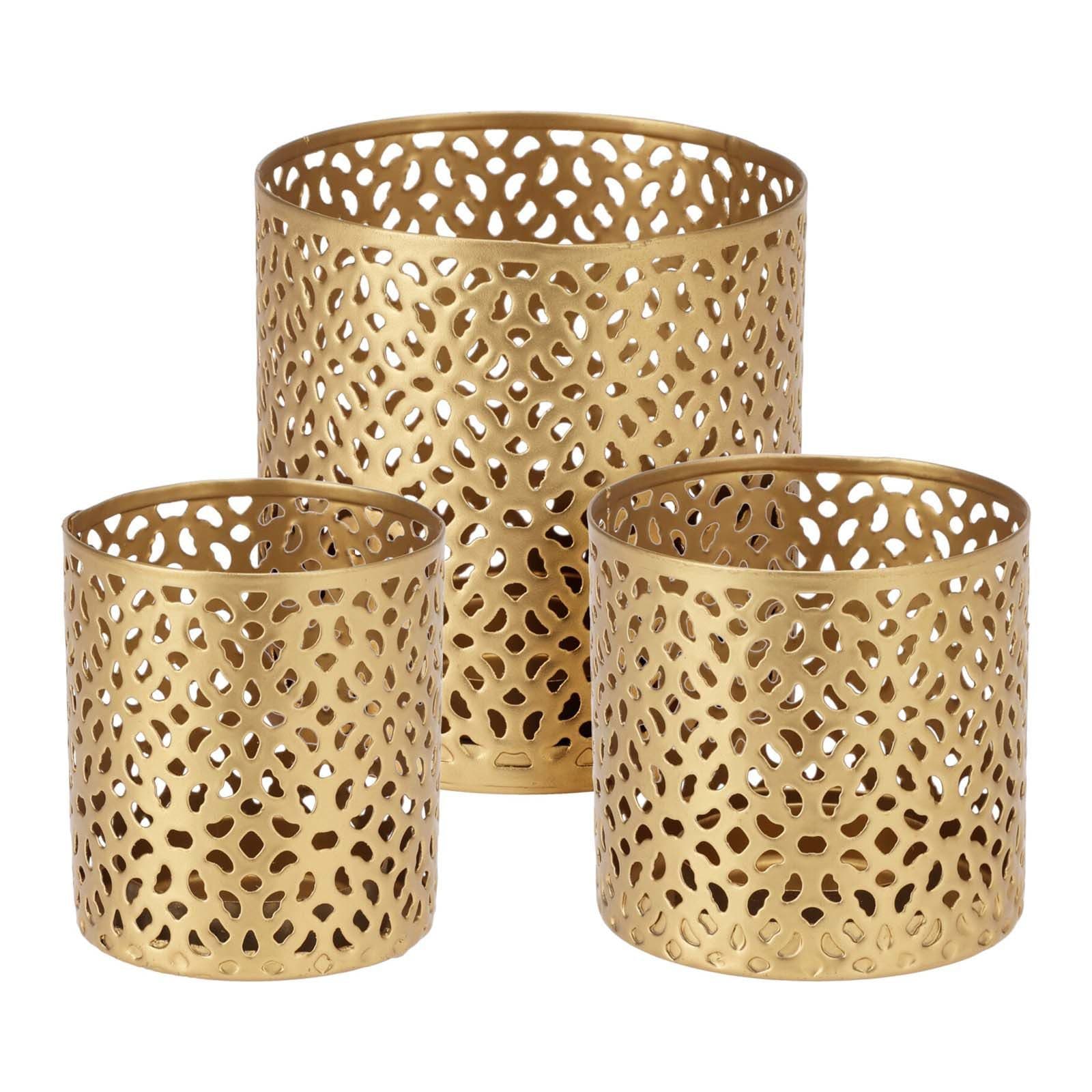 HAC24 Teelichthalter Set 3-tlg. Gold Metall Orientalisch - Bild 2