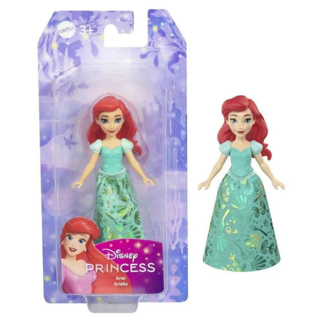 Mattel Disney Prinzessin Arielle Puppe mit Glitzerkleid
