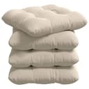 vidaXL Sitzkissen 4-teilig Beige Mikrofaser mit abnehmbarem Bezug Bild 2