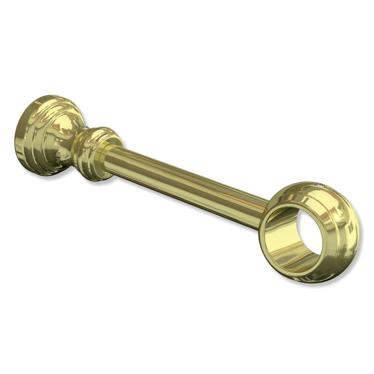 INTERDECO Gardinenstangenhalter Classic 1-läufig für 28 mm Ø Gardinenstangen Messing-farbig kürzbar