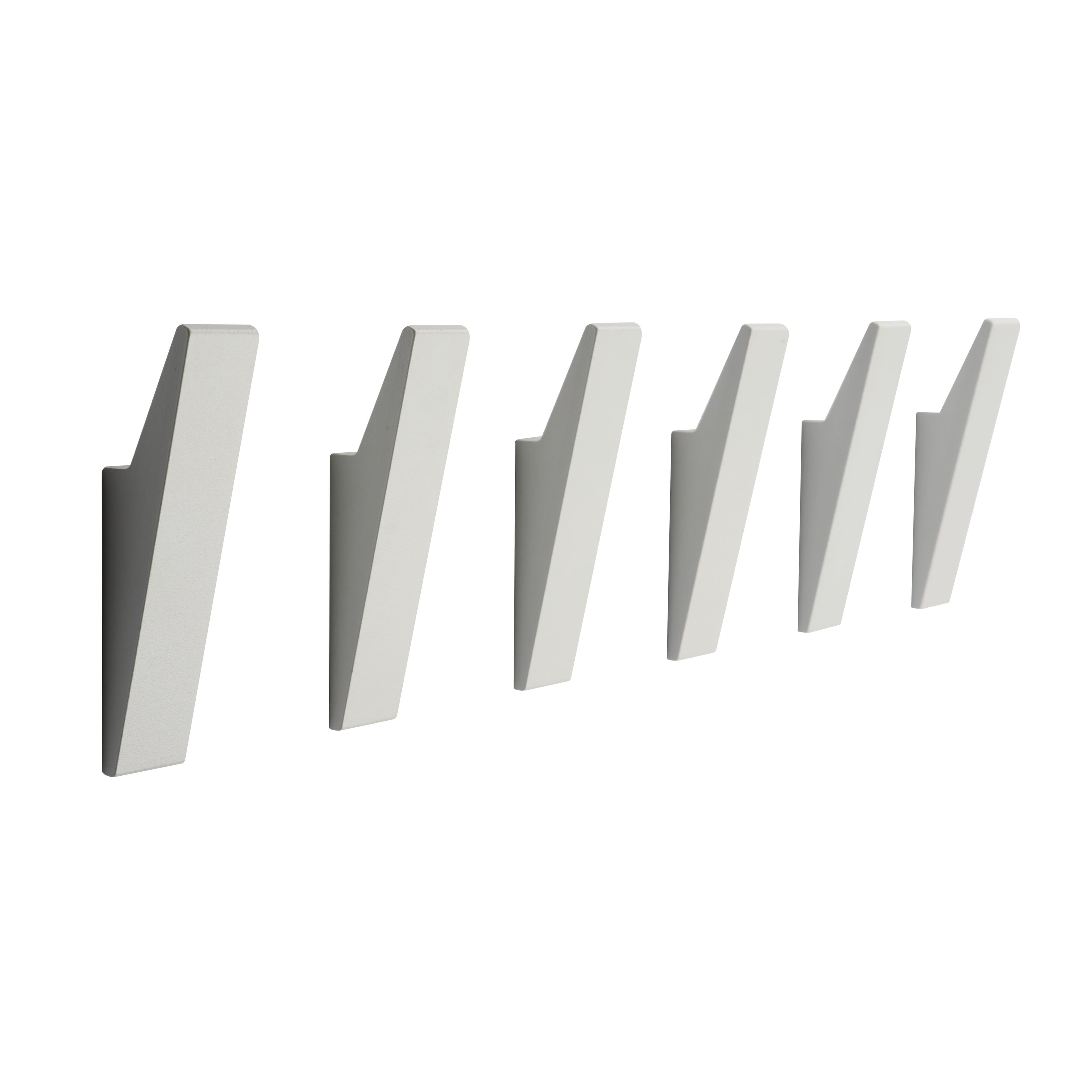 Designfabrik Hamburg Garderobenhaken Set mit versteckter Verschraubung 6 St. Aluminium Schwarz Matt - Bild 2