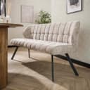 LEVEN Lifestyle Essbank RIGO 180 cm mit Rückenlehne Küchenbank weiches Chenille Bild 2