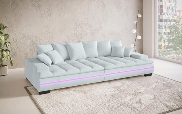 Mr. Couch Haiti II RGB-LED Sofa mit Handgefertigter Steppung und Beleuchtung