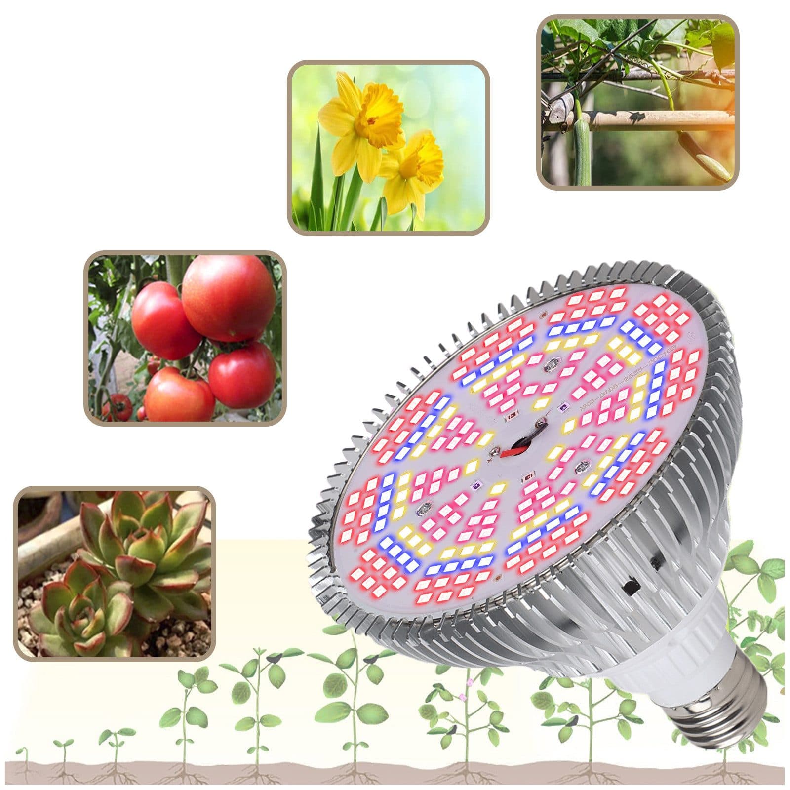 Jibenhome Pflanzenlampe 200 LED Vollspektrum E27 - Bild 2
