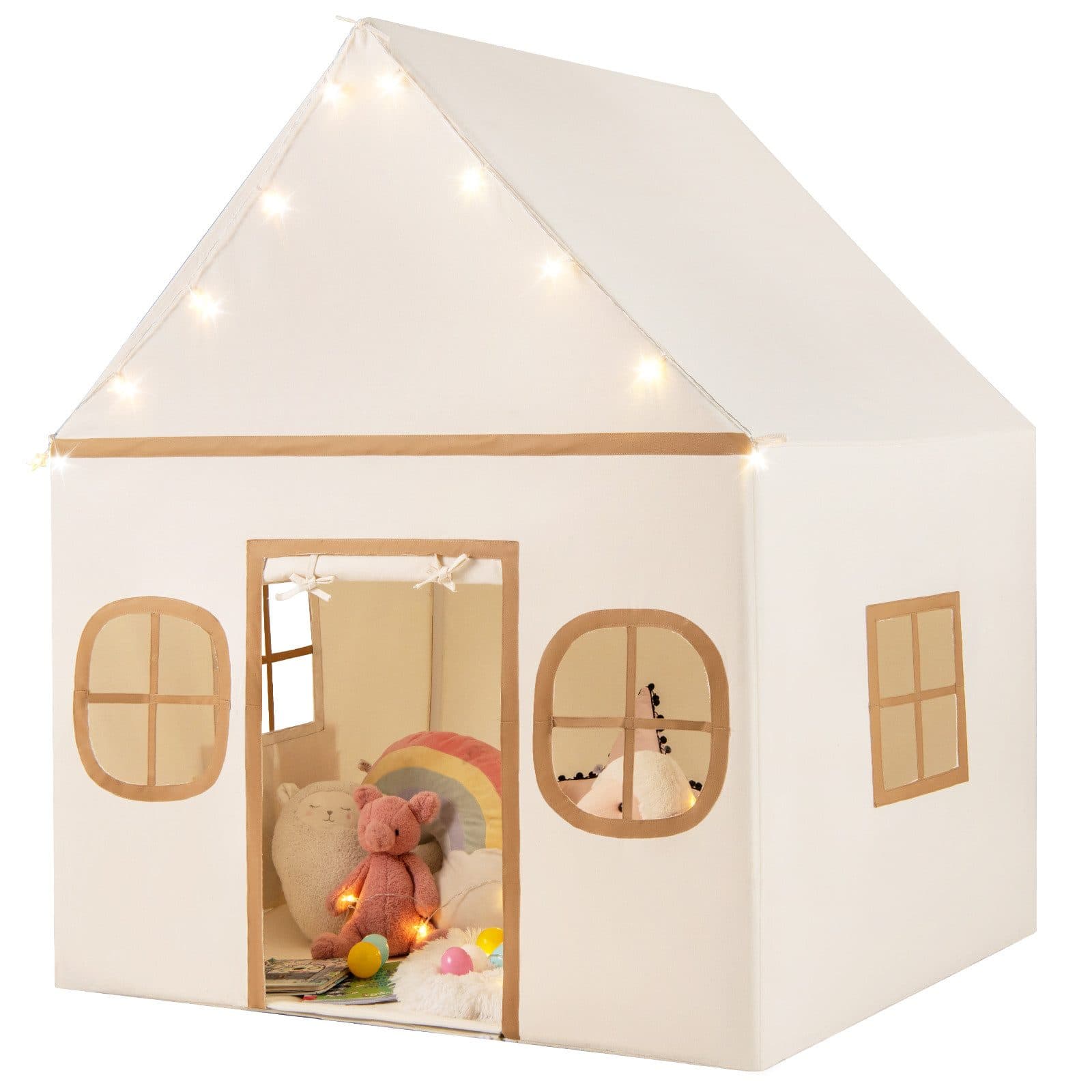 Spielzelt aus PVC-Rohren und Polyester-Baumwollstoffen mit Korallenplüsch - Bild 2