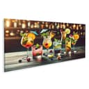 islandburner Leinwandbild Cocktailgläser Bar Motiv 120x40 cm Bild 2