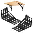 TUWENA Wandregalhalter 8 Stück Regalwinkel Schwerlast Metall Schwarz/Weiß Bild 2