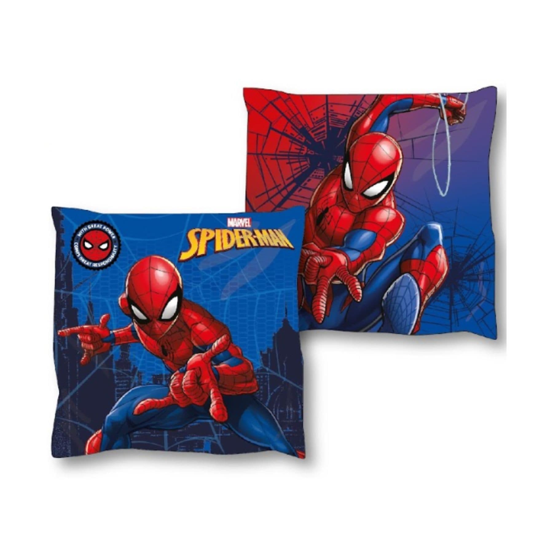 Spiderman Dekokissen 38x38 cm Blau Gemütlichkeit Style