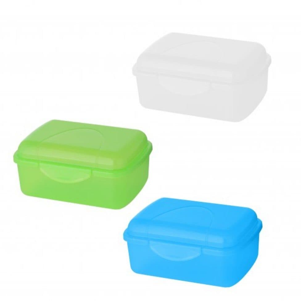 axentia Aufbewahrungsdose Klipp-Box Grün Blau Transparent