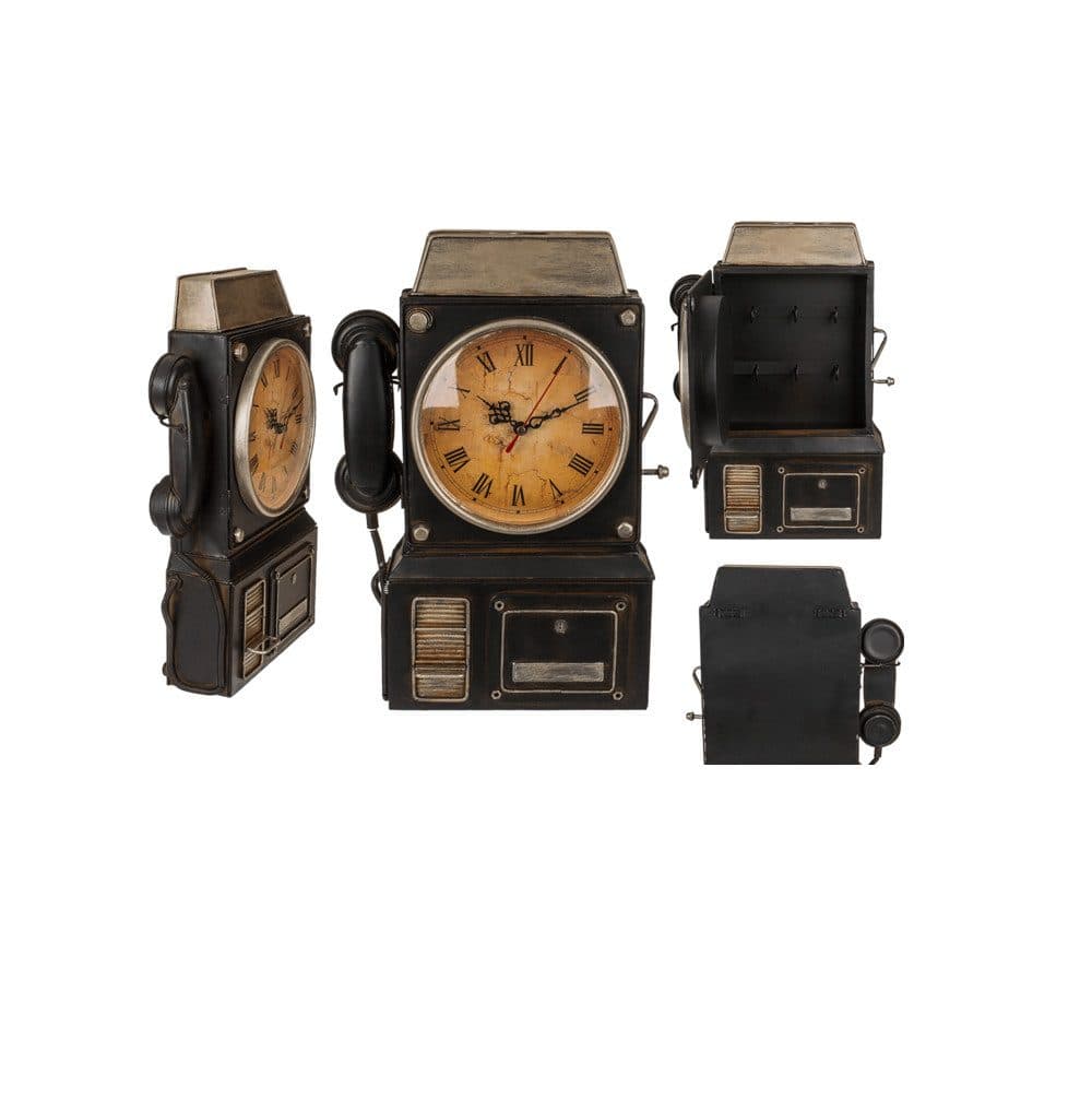 Out of the Blue Schlüsselkasten Retro Telefon mit Analoguhr